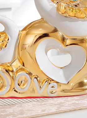 电镀天鹅摆件电视柜玄关酒柜新居隔断卧室乔迁结婚礼客厅工厂直供