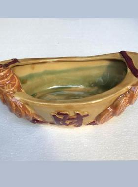 聚宝盆元宝花瓶 石湾公仔盆景陶瓷工艺品摆设 家居摆件包邮