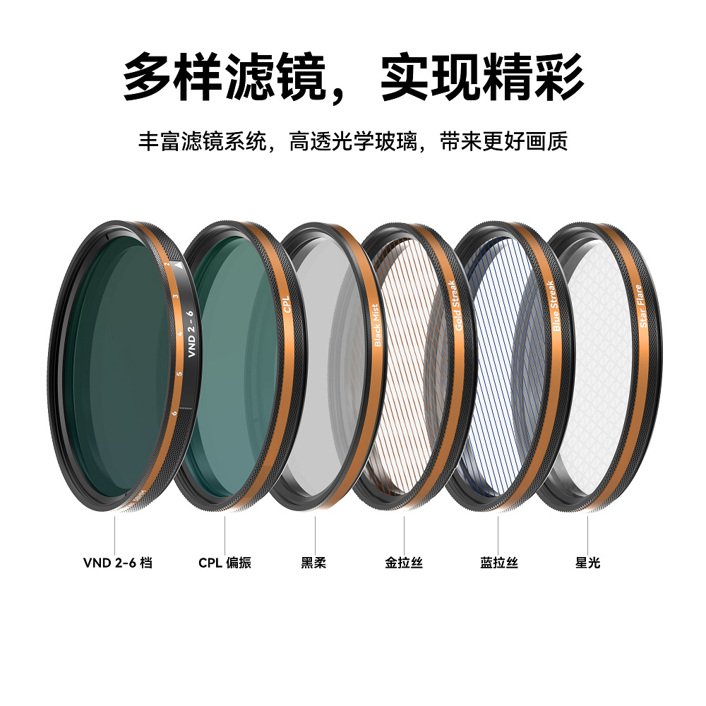 Fotorgear手机滤镜CPL偏振镜星光ND黑柔蓝金拉丝67mm收纳盒适用苹果华为小米58mm - 图2