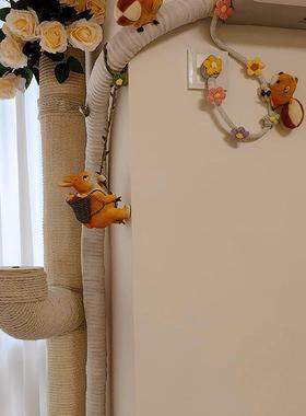 攀登小兔房间卧室装饰布置摆件氛围感玄关电视背景墙客厅入户门