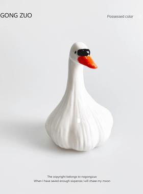 “蒜瞭鸭没什么么大不瞭的”创意治愈系桌面摆件搞怪节日生日礼物