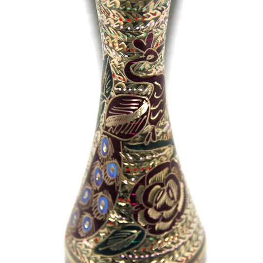 12-inch thin neck machine-made bottle, Pakistani copperware, copper vase, copper bottle, wedding gift