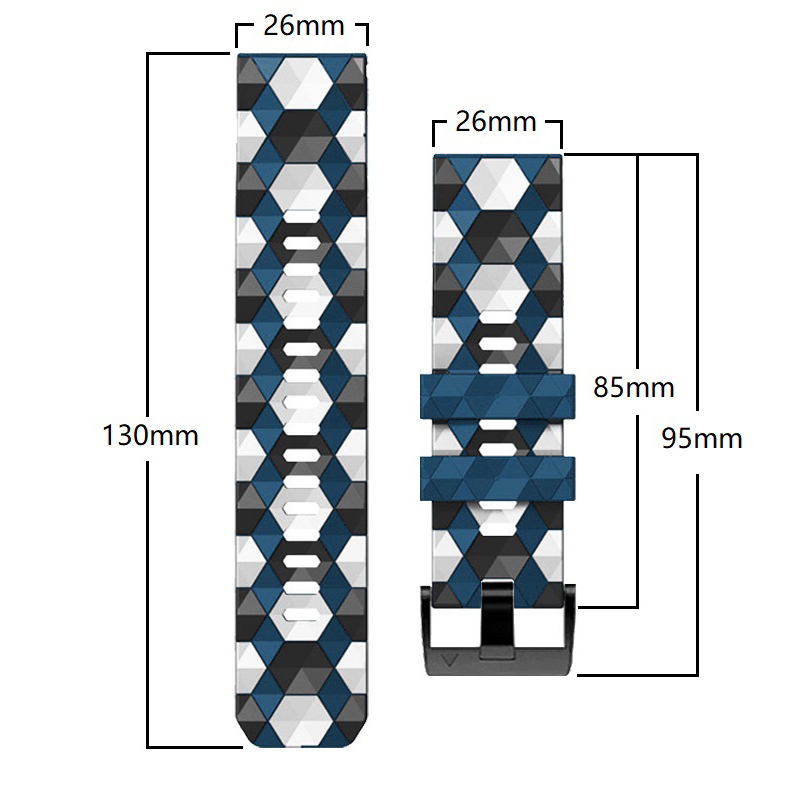 适用garmin佳明fenix7X/6X/泰铁时/安夺 26mm矽胶尼龙钛合金表带 - 图3