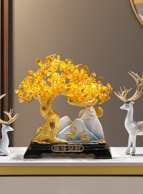 创意招财鹿流沙画摆件客厅办公室玄关家居沙漏装饰品乔迁新居送礼