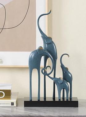 高档创意家居大象雕塑装饰品客厅电视柜酒柜玄关桌面轻奢招财摆件