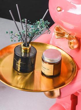 卡通树脂托盘暴力熊大号储存钱罐桌面客厅室内电视柜酒柜玄关创意