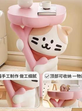 可爱小猫客厅沙发边几摆件电视柜旁边落地摆件轻奢高级感家居好物