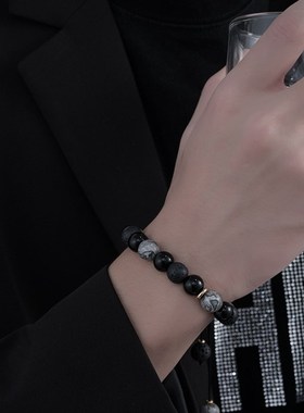 串珠手链男生小众设计高级感复古个性珠子手串送男友生日礼物新款