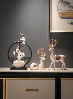 新中式古风摆件国风茶室博古架客厅玄关酒柜禅意工艺品家居装饰品