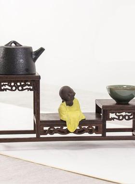 鸡翅木质明式博古架收纳架居家客厅红木展示架仿古中式工艺品摆件