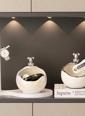 入户门口玄关钥匙收纳置物架摆件客厅家居轻奢装饰品乔迁新居礼品