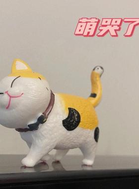 原创猫咪摆件办公室桌面屏幕电脑显示器摆件工位趴趴装饰品车内女