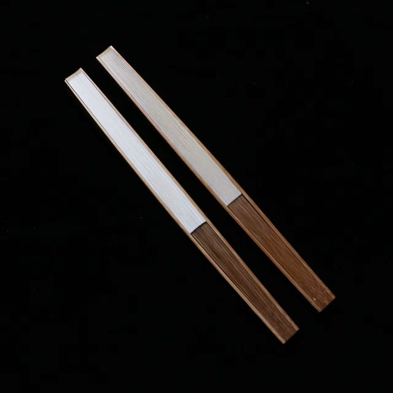 9.5寸彷古色老玉竹苏工文玩折扇空白书P法玉竹扇骨苏工折扇 - 图1