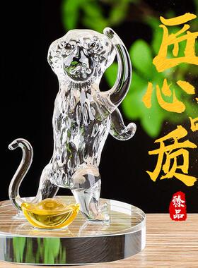 水晶十二生肖生日礼物男女闺蜜桌面家居客厅装饰酒柜生肖兔年摆件