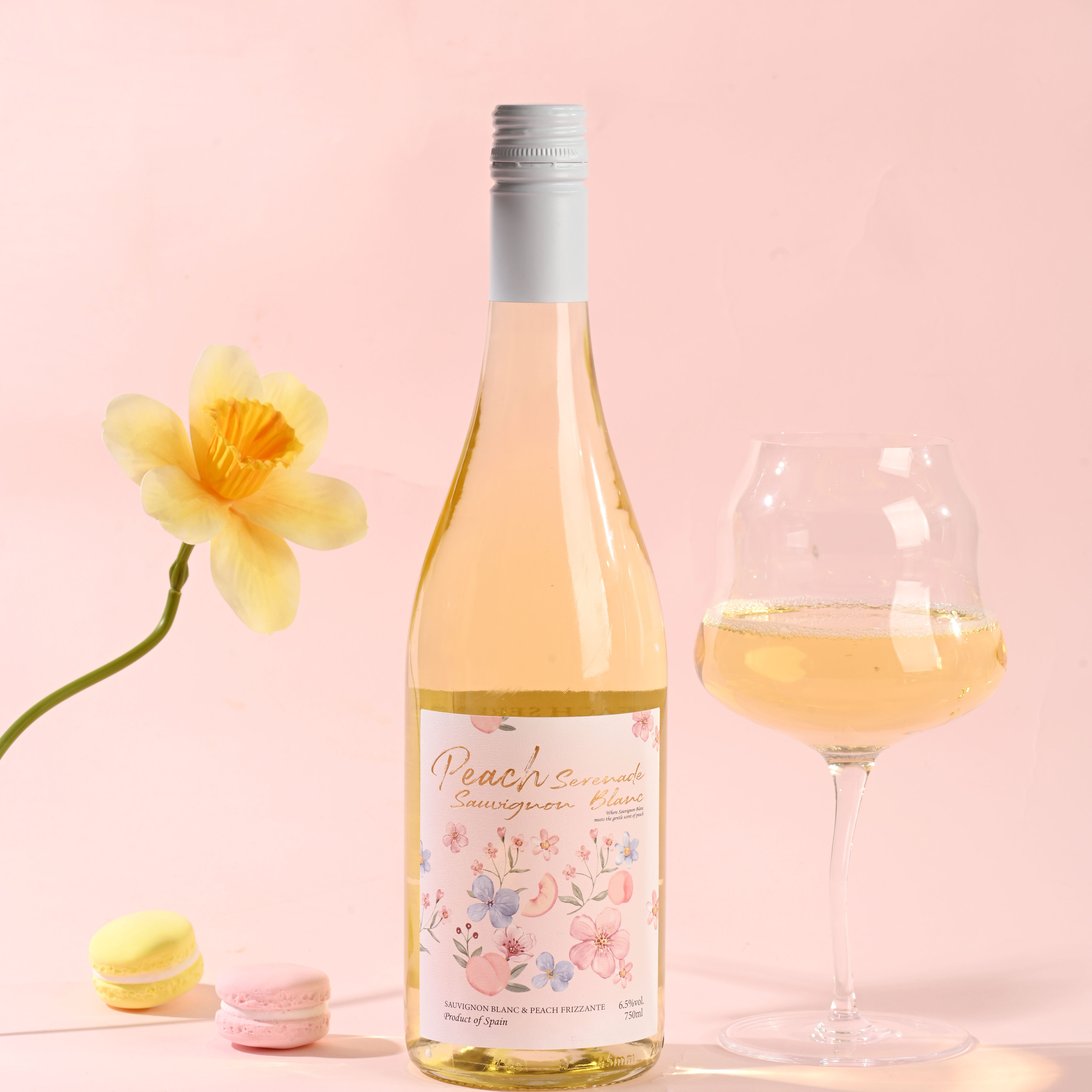 桃子长相思微泡 甜白葡萄酒 送帆布包 高颜值女生微醺低度甜酒,淘宝优惠券,粉丝福利购,淘宝优惠卷