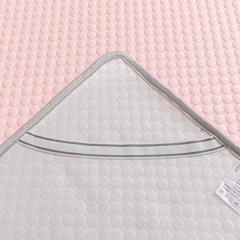 2024新款粉色冰丝凉席三件套凉豆豆空调席可水洗机洗凉感席子床单 - 图1