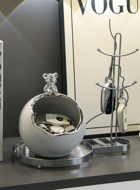 暴力熊玄关钥匙收纳摆件客厅电视柜家居装饰品进门入户鞋柜置物架