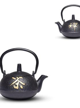 酒店博古架软装中式铸铁壶茶室茶柜样板房装饰摆件茶壶复古礼品壶