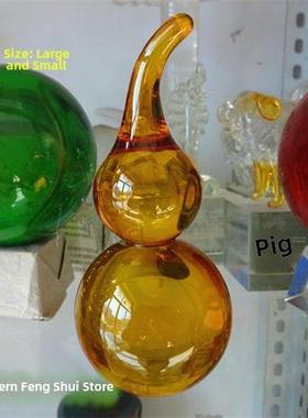 黄水晶葫芦饰品，挂件，汽车装饰，家居饰品，卧室，门，办公室，