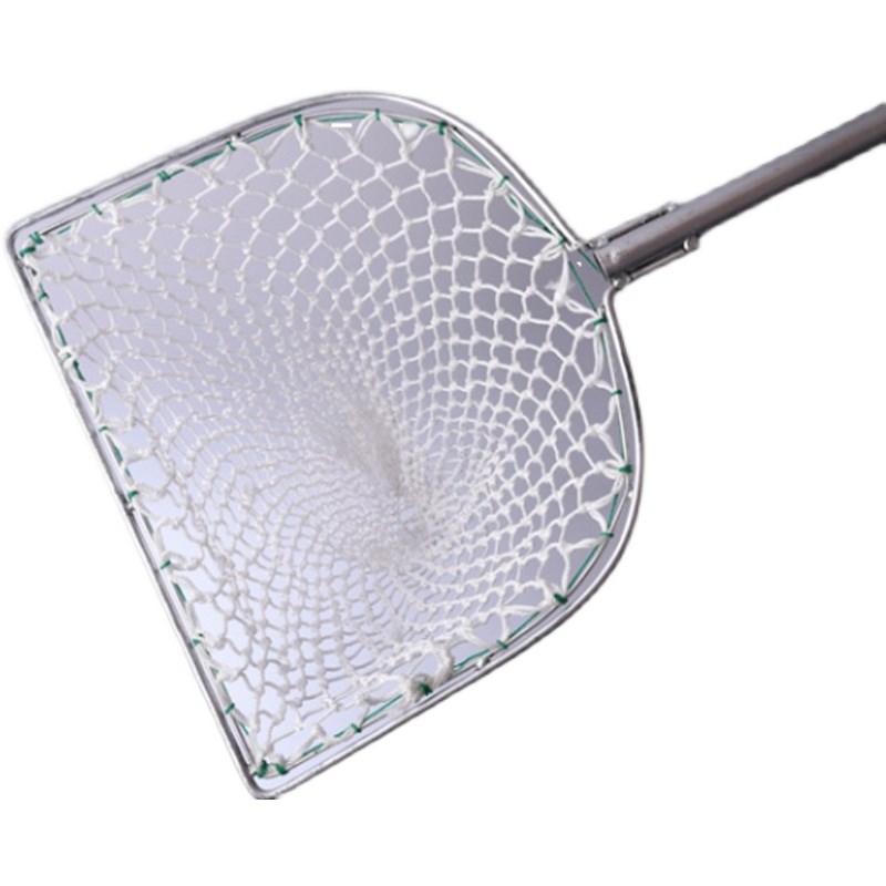 铁柄手抄网大物加粗尼龙捞网实心双框捞鱼网超大加粗尼龙网兜养殖 - 图3