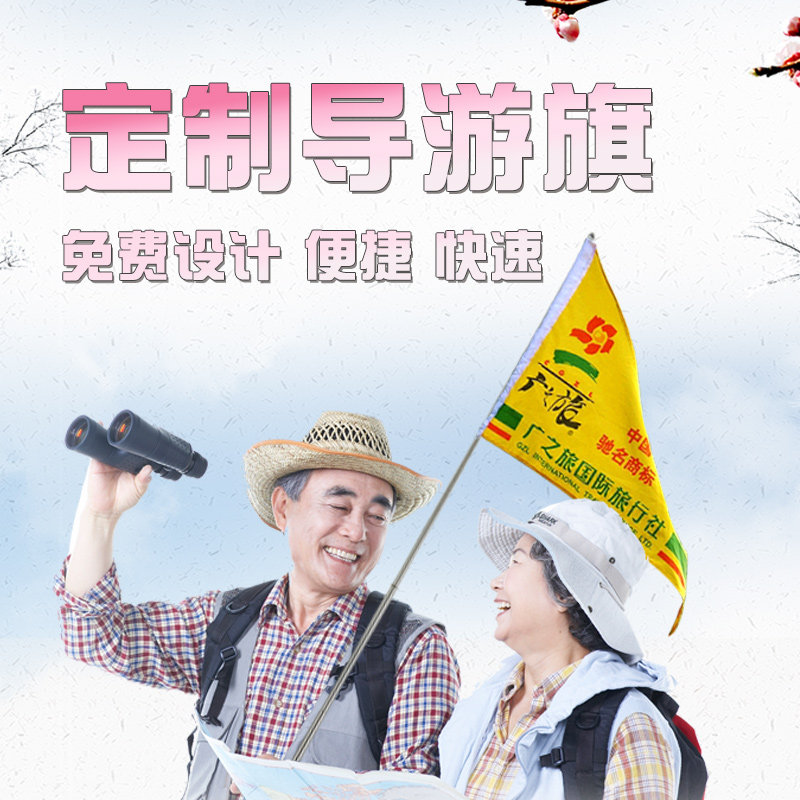 导游旗定制 旅游旗旅行社旅行团旗子旗帜挂件创意个性卡通领队旗,淘宝优惠券,粉丝福利购,淘宝优惠卷