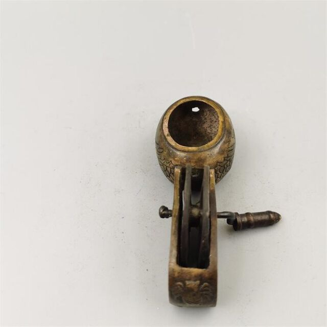 Pure copper ink fountain, antique antique collection, copperware, woodworking, dragon pattern marking equipment, decorative crafts, gift pendants