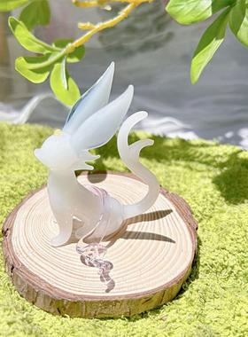 淄博琉璃小狐狸仙聊斋治愈精致小摆件车摆礼品少女心可爱纯手工艺