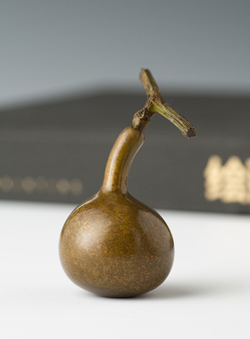 铜葫芦手把件男士随身把玩斑铜解压手捻葫芦办公室收藏文玩小摆件