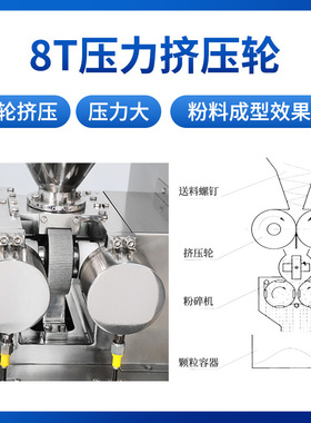 高效干法制粒机粉末整粒机颗粒剂挤压机颗粒剂对辊造粒机 10kg/时