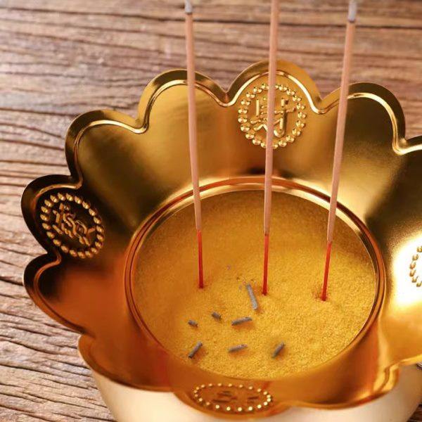 不锈钢合金香炉围香灰托家用香炉罩佛具用品防香灰坠落莲花香灰托,淘宝优惠券,粉丝福利购,淘宝优惠卷