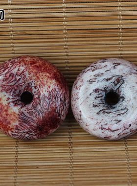 天然鹿头骨三界面包圈原色高密高油吊坠挂件背云佛珠手串配饰配件