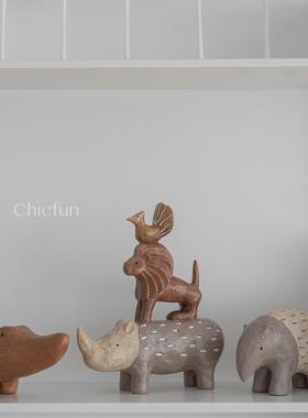 创意树脂动物手工摆件客厅玄关酒柜博古架装饰摆设家居饰品工艺品