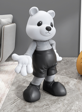 创意熊客厅摆件大型落地家居装饰品沙发电视柜旁边乔迁新居礼品