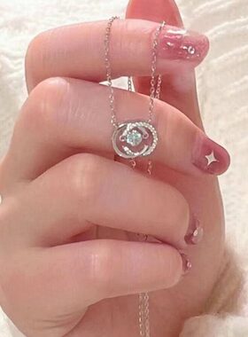 925纯银跳动的心项链女轻奢小众高级锁骨链2023爆款女友闺蜜礼物