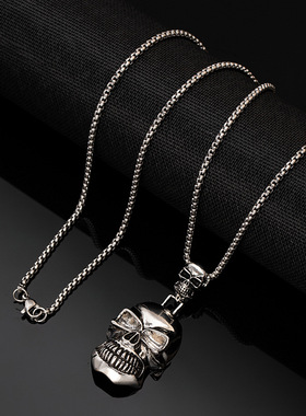 欧美暗黑骷髅头卫衣链