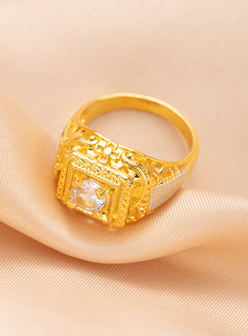 跨境热销欧美风超闪方钻戒指