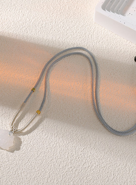 新中式玉髓莲花项链53