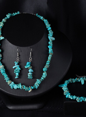 天然石水晶波西米亚饰品套装