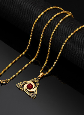 维京三一结钛钢项链53