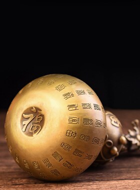 黄铜葫芦摆件 百福葫芦客厅办公室家居吉祥家居装饰品