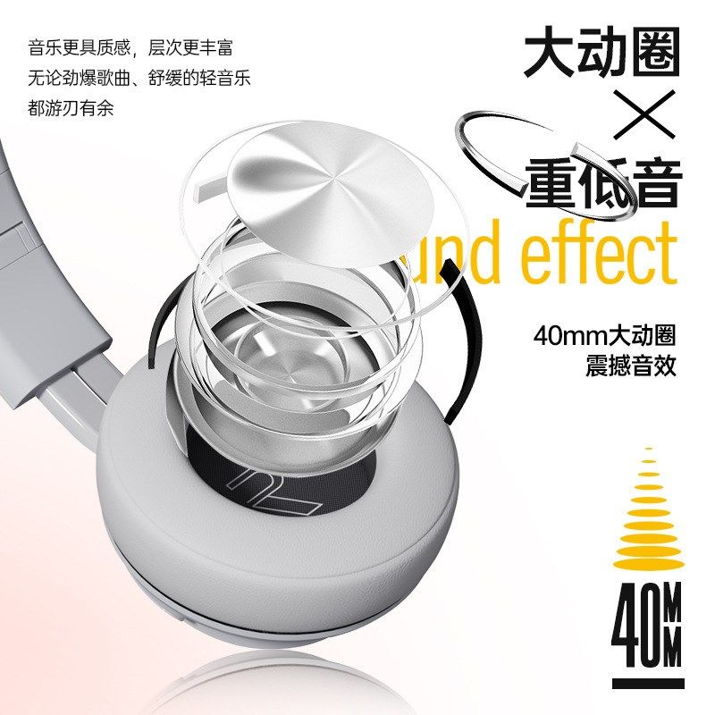 头戴式蓝牙耳机无线运动跑步插卡重低音男生女生手机通用游戏耳麦,淘宝优惠券,粉丝福利购,淘宝优惠卷