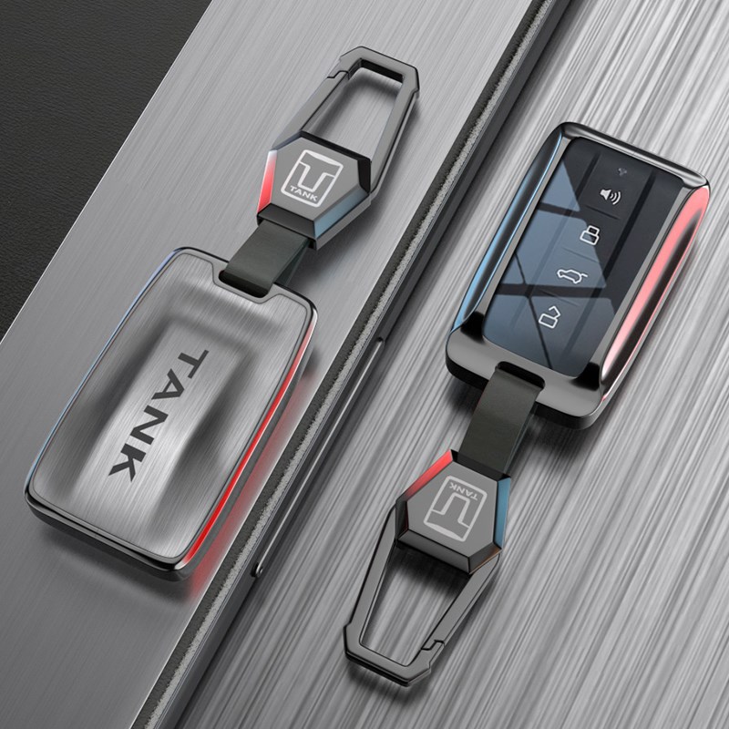 24款坦克300钥匙套专用400高档500hi4t金N属汽车用品5改装件壳扣 - 图0