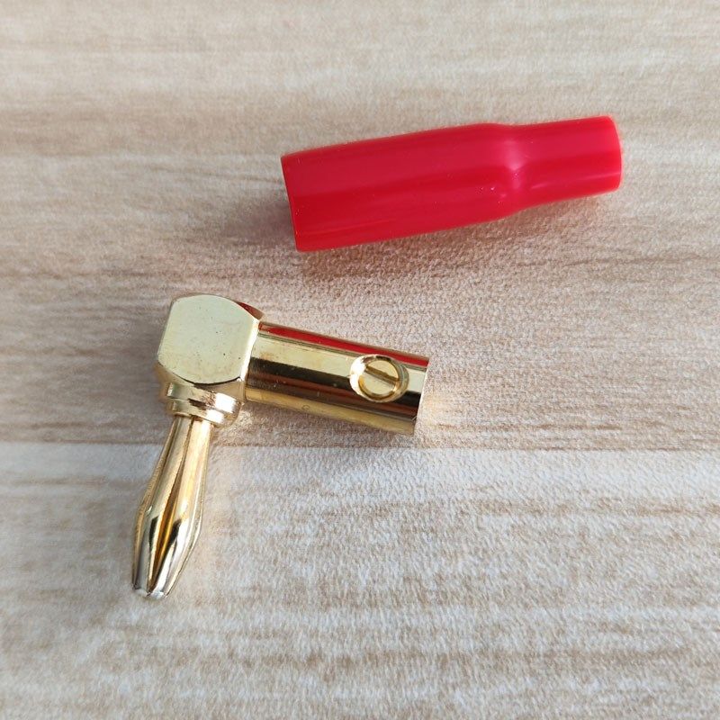 全新接线插座L90度音响DIY配件六叶纯铜4mm弯头香蕉插头音箱喇叭,淘宝优惠券,粉丝福利购,淘宝优惠卷