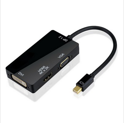 迷你mini DP displayport转VGA HDMI DVI转P换器雷电转接线 4K*2K - 图1