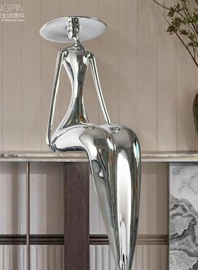 抽象人物艺术雕塑客厅卧室创意装饰酒店大堂玄关售楼处人形大摆件