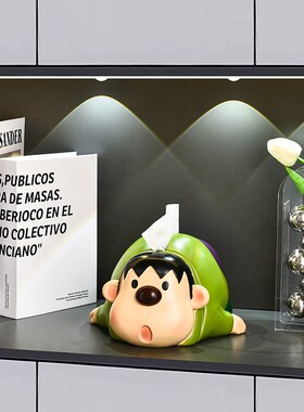 轻奢高档胖虎纸巾盒玄关装饰品摆件入户客厅电视柜高级感软装小众