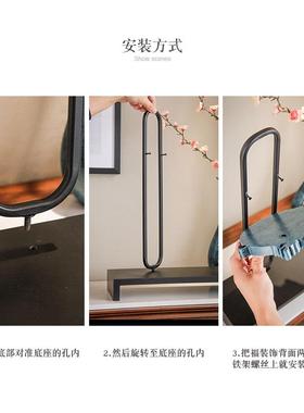 新中式客厅酒柜装饰玄关复古摆设茶室禅意摆件乔迁新居礼品中国风