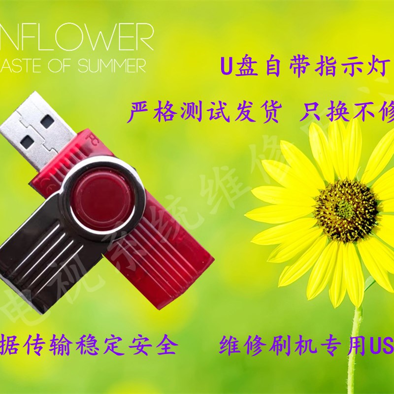 刷机专用U盘 系统启动盘 带指示灯闪烁4G8G兼容所有电视FAT32 - 图0