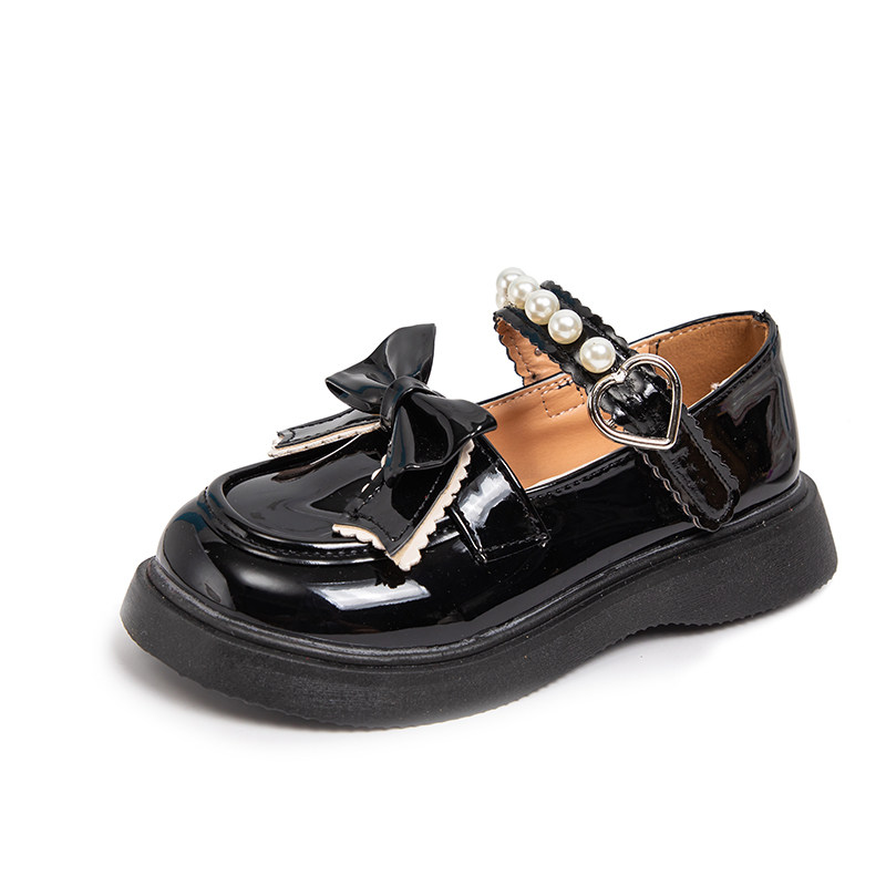 女童小皮鞋2023春夏新款儿童黑色亮面单鞋女孩公主鞋英伦风演出鞋 - 图3