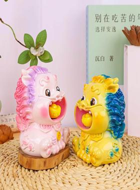 汽车装饰摆件召财貔貅转转乐可爱吞金兽创意家居桌面装饰摆件解压